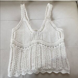 Primark Cream Crochet Knit Top